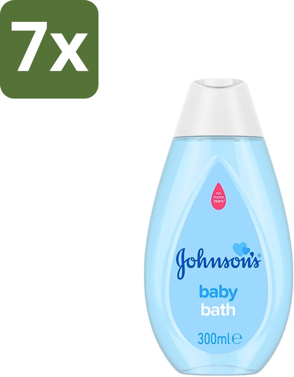 7 x Johnson's - Baby Bath - Puur & Zacht - 300 ml - Baby Bad - Baby Zeep - Babyhuid Verzorging - Zachte Babyzeep - Milde Babyzeep