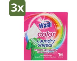 At Home - Wash - Wasdoekjes - Gekleurde Was - Tegen Verkleuring - 12 Doekjes - Bulkverpakking - 3 stuks