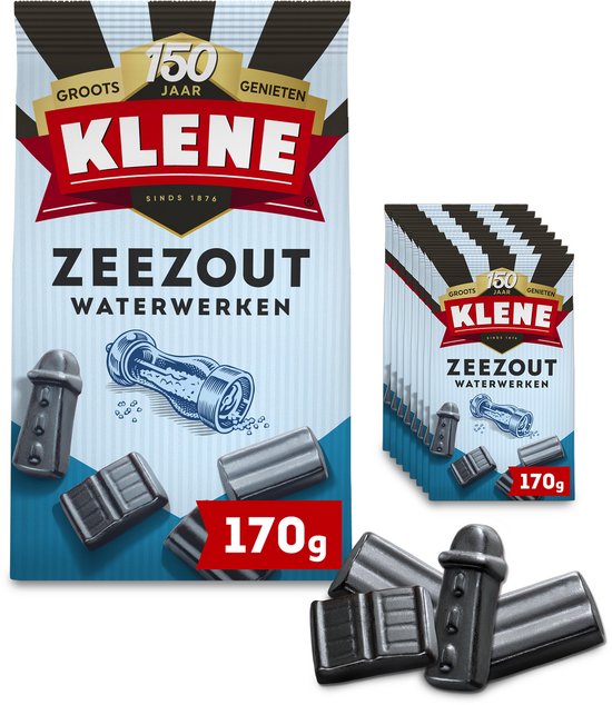 水滴 Klene Zeezout Waterwerken - Drop - Zout - 8x170g | bol