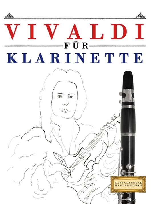 Vivaldi für Klarinette boek met Vivaldi schets en klarinet.