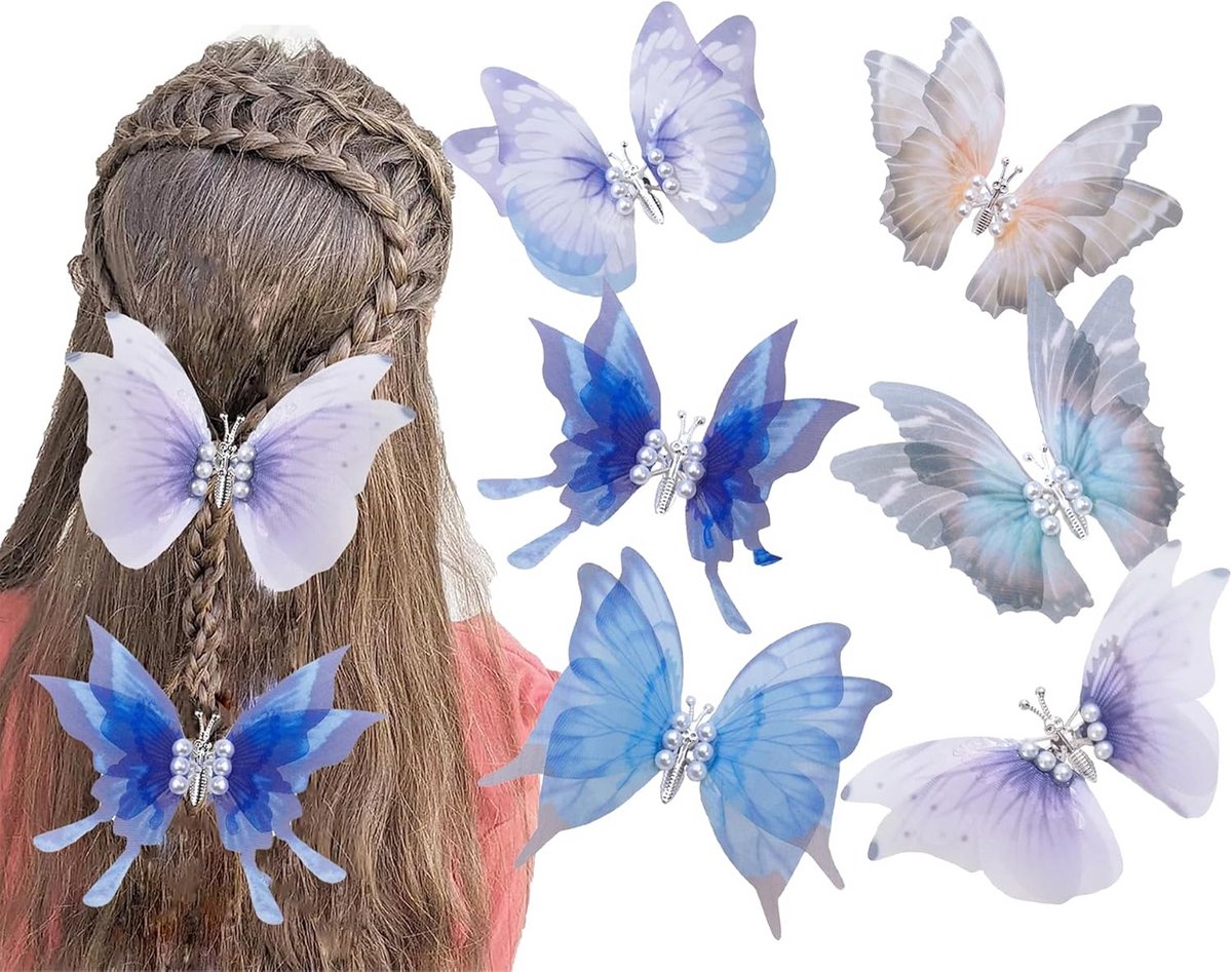 Grote Vlinder Haarclips Set - Decoratieve Haaraccessoires voor Dames en Meisjes
