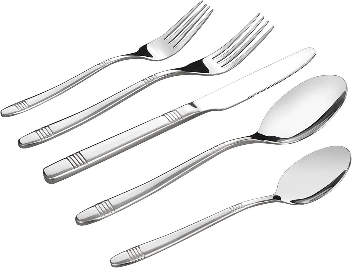 60-delige RVS Bestekset voor 12 Personen - Complete Diner Set