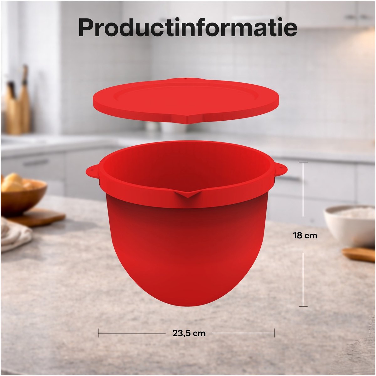 Siliconen Beslagkommen voor KitchenAid 4.5–5 Quart Tilt-Head Stand Mixers Artisan & Classic Series van MMOBIEL – Extra Stevige Siliconen Mengkommen 3 Stuks – Temperatuurbestendig, Vaatwasserbestendig thumbnail 6