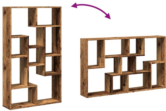 vidaXL - Bibliothèque - 72x20x120 - cm - décoré - bois - ancien - couleur bois