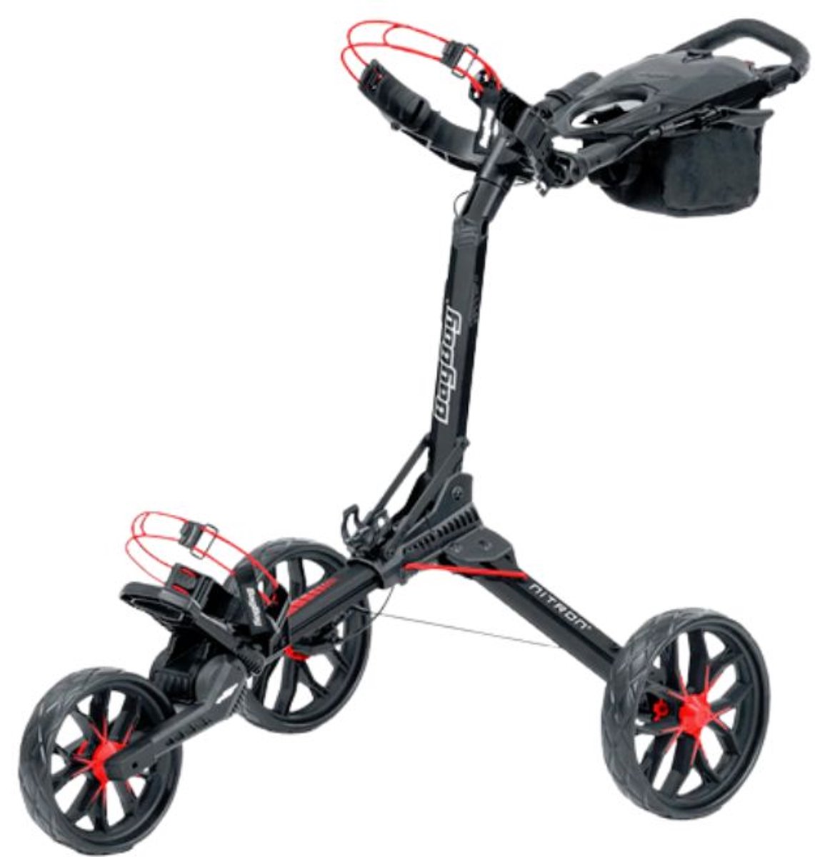 BagBoy Nitron Golf Trolley Zwart Rood