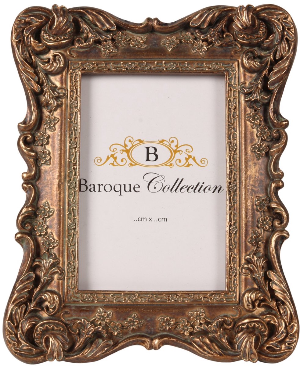 Baroque Fotolijst - Fotolijst 10 x 15 cm - Goud - Resin - 23.5x19x2.5 - Polyresin