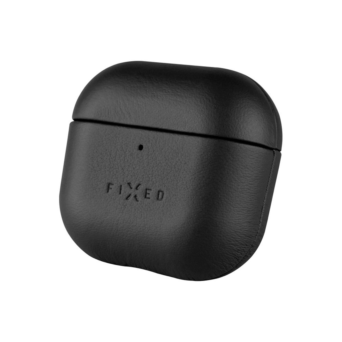 FIXED PodsLeather AirPods 4 Hoesje – Echt Lederen Beschermhoes – 360° Bescherming – Zwart