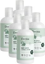 Derma Eco Baby Luierwissel Lotion - 3-in-1 - Parfumvrij - voor Gevoelige Babybilletjes - Hypoallergeen - 6 x 250 ml
