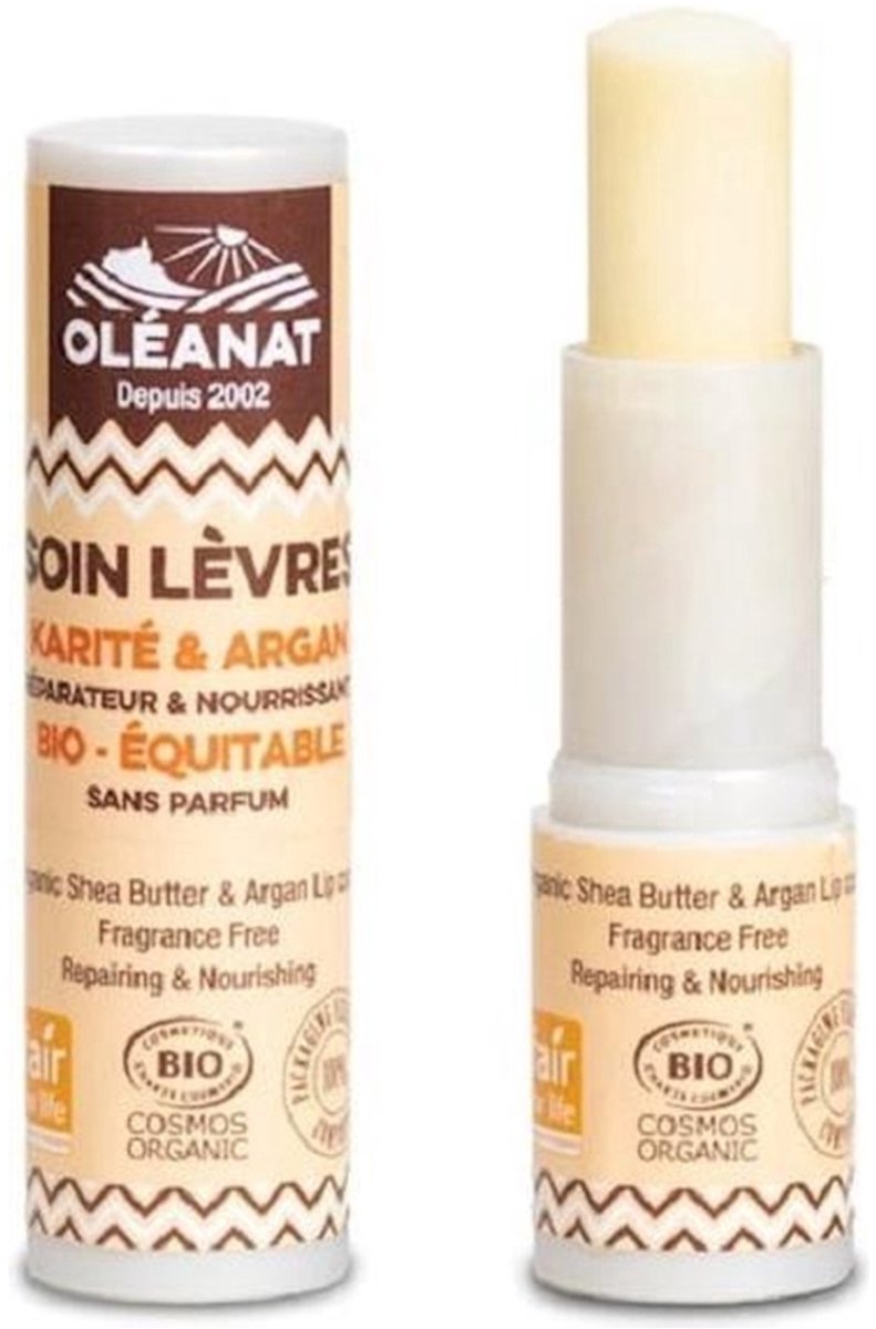 BIO Oleanat Shea Butter & Argan Vegan Lippenbalsem - 4,5 ml