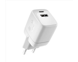 Fresh 'n Rebel Oplader iPhone & Samsung – 30W Adapter USB-C & USB-A (2 poorten) – Compacte Snellader iPhone & Samsung – Ice Grey