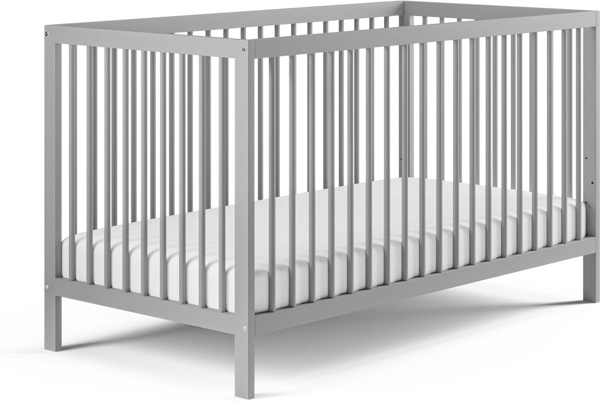 In Hoogte Verstelbaar Babybed Houten Ledikant Uitneembare Zijde 70x140