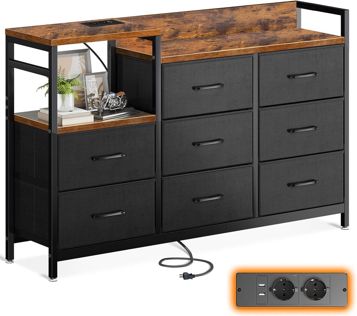 Ladenkastje - Ladeblok Bureau Organizer - Archiefkast - Zwart - Organisatie