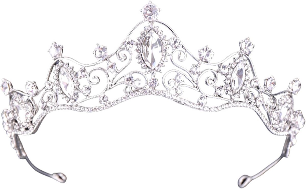 Elegante Kristallen Kroon voor Dames en Meisjes - Tiara voor Feest Bruiloft en Carnaval