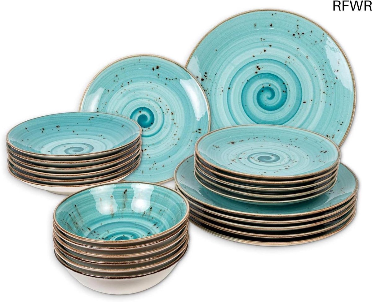 Serviesset 6 Persoons - Serviessets - Bordenset - Chique Bordenset - Porselein - Eetservies