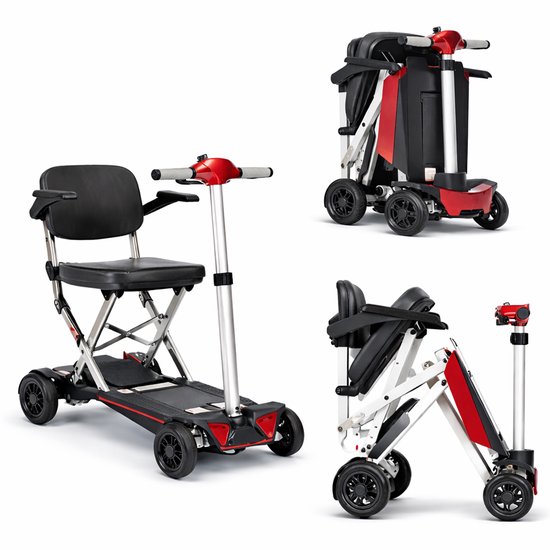 Plaza Manual Fold One - Compacte Opvouwbare Scootmobiel - Zwart