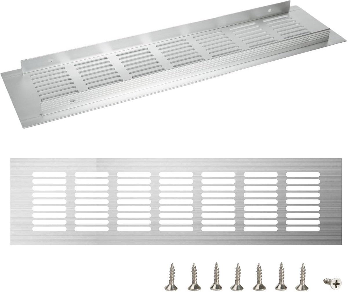 Rechthoekig Ventilatiepaneel Aluminium Zwart voor Kastventilatie en Slaapkamer