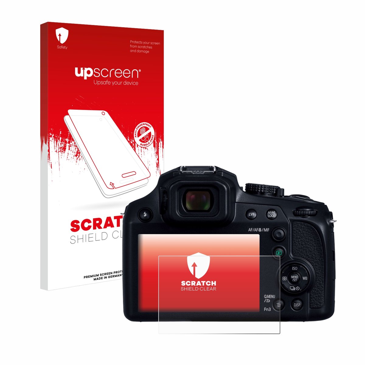 upscreen - Screenprotector voor Panasonic Lumix DC-FZ82D - Folie Beschermfolie transparant