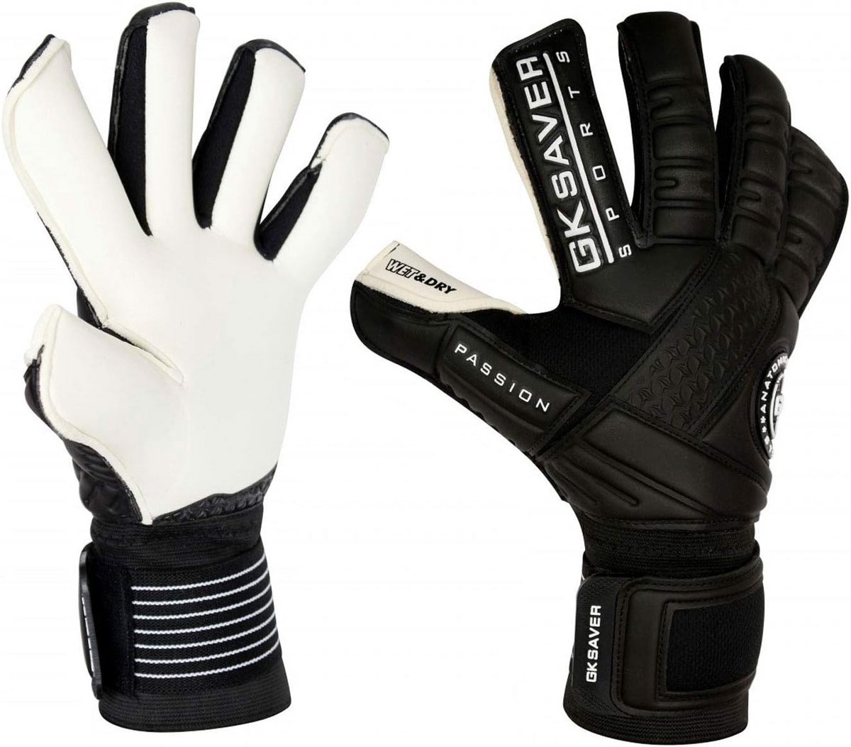 Professionele Voetbaldoelman Handschoenen Nat & Droog - Maat 8 met of zonder Fingersave