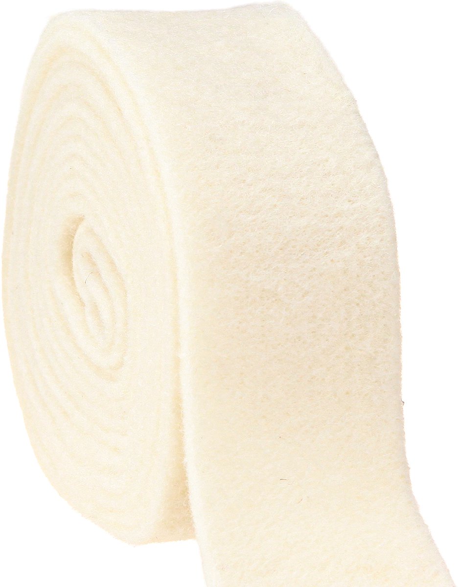Vilt crèmekleurig 5 m x 7.5 cm