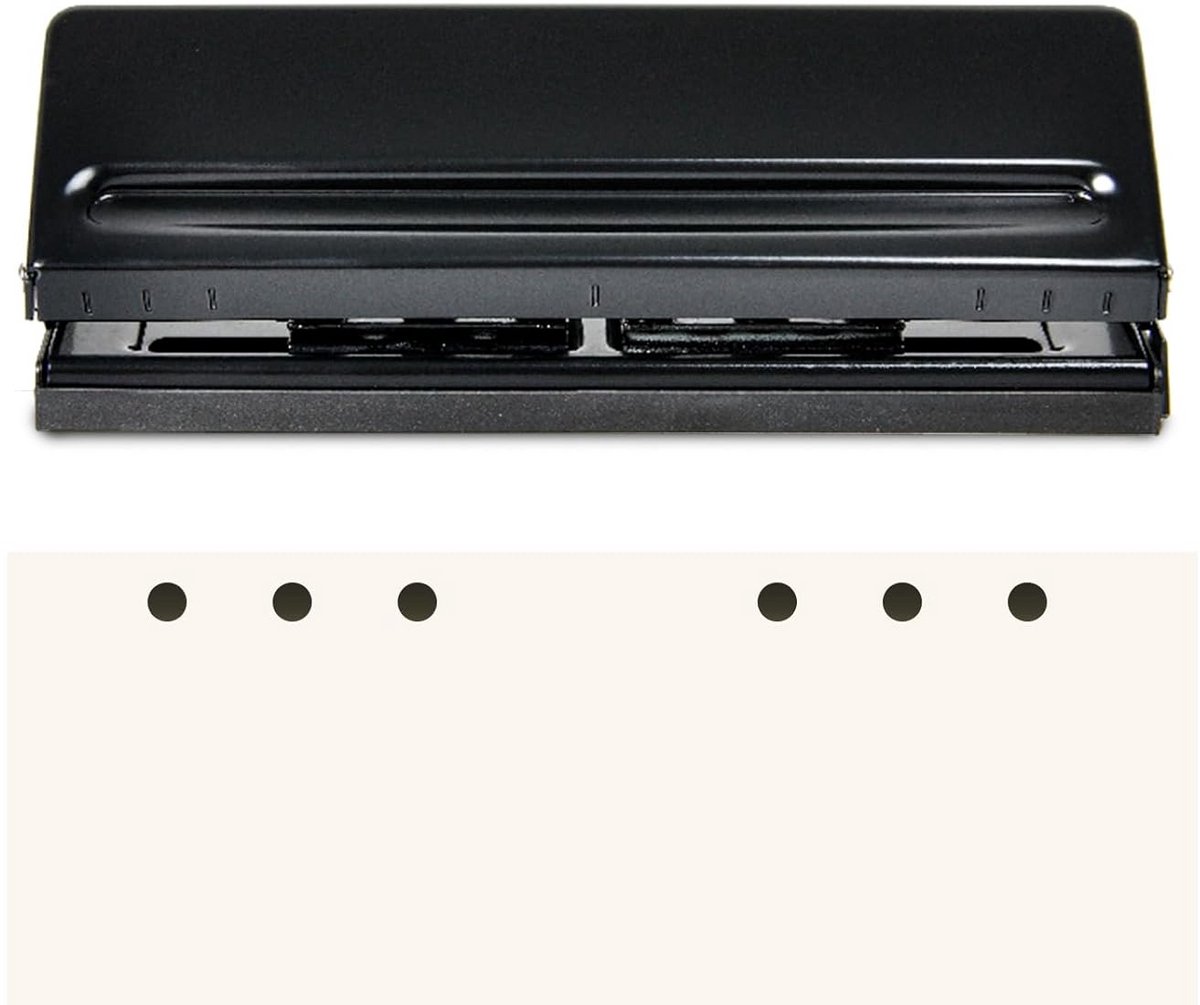Verstelbare 6-gaats pons voor papier A4 tot B5 - Metalen perforator