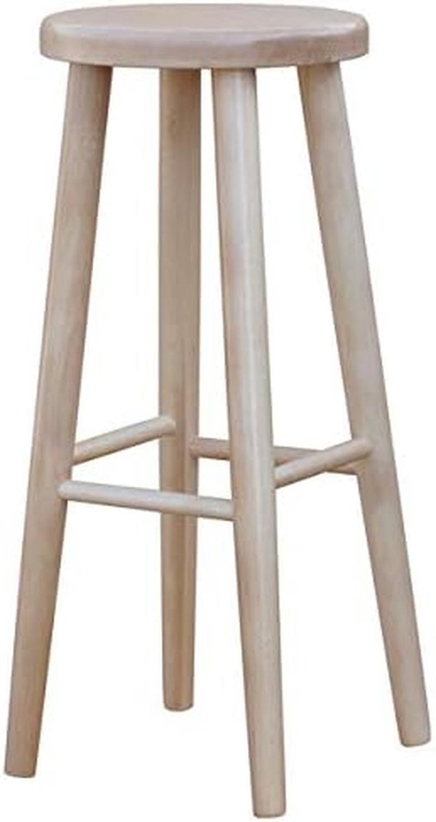 Set van 2 Ronde Houten Barstoelen Krukken 72 cm Hoog