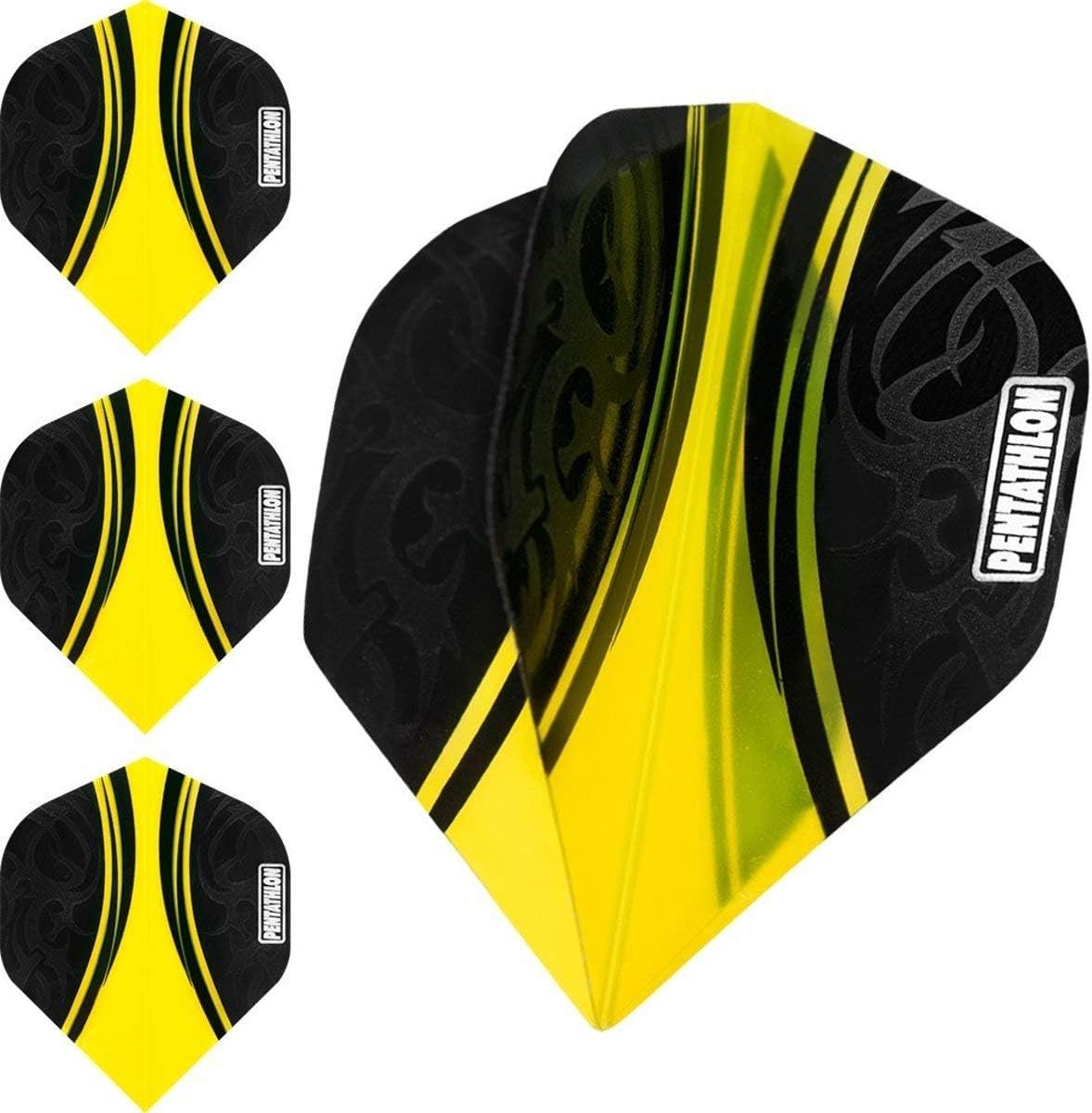 30 Dart Flights Set - Tribal Geel - Voordeelverpakking voor Stevige Darts
