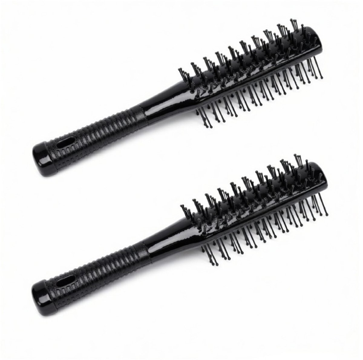 COCHO® Zwarte Haar Borstels (2 Stuks) - Vented Paddle Brush – Hittebestendige Ontklittende Föhnborstel