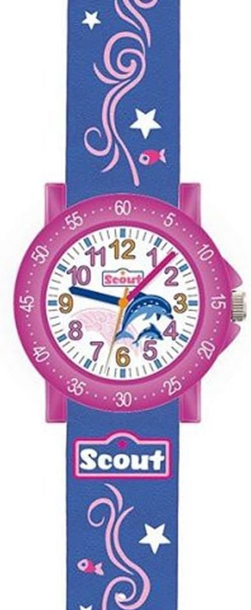 Kinderhorloge Meisjes Analoog met Witte Stof Armband - Waterdicht