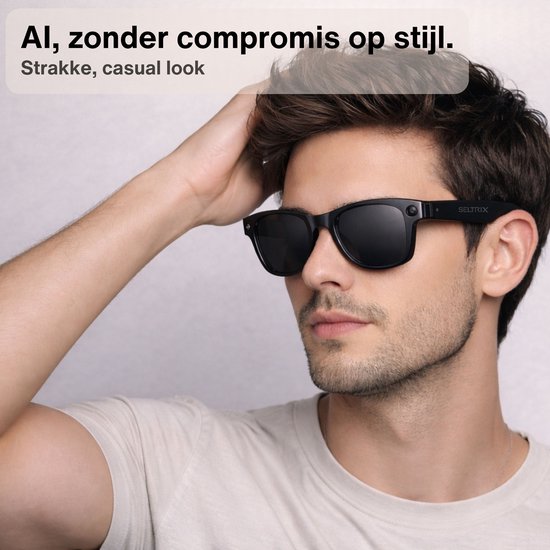 Seltrix™ Camera bril – Met Sony 1080P lens - Slimme bril met camera – AI bril - Met Nederlandstalige app, vertaalfunctie, muziek – Lichtgewicht 37 gram - Transparante lenzen — afbeelding 5