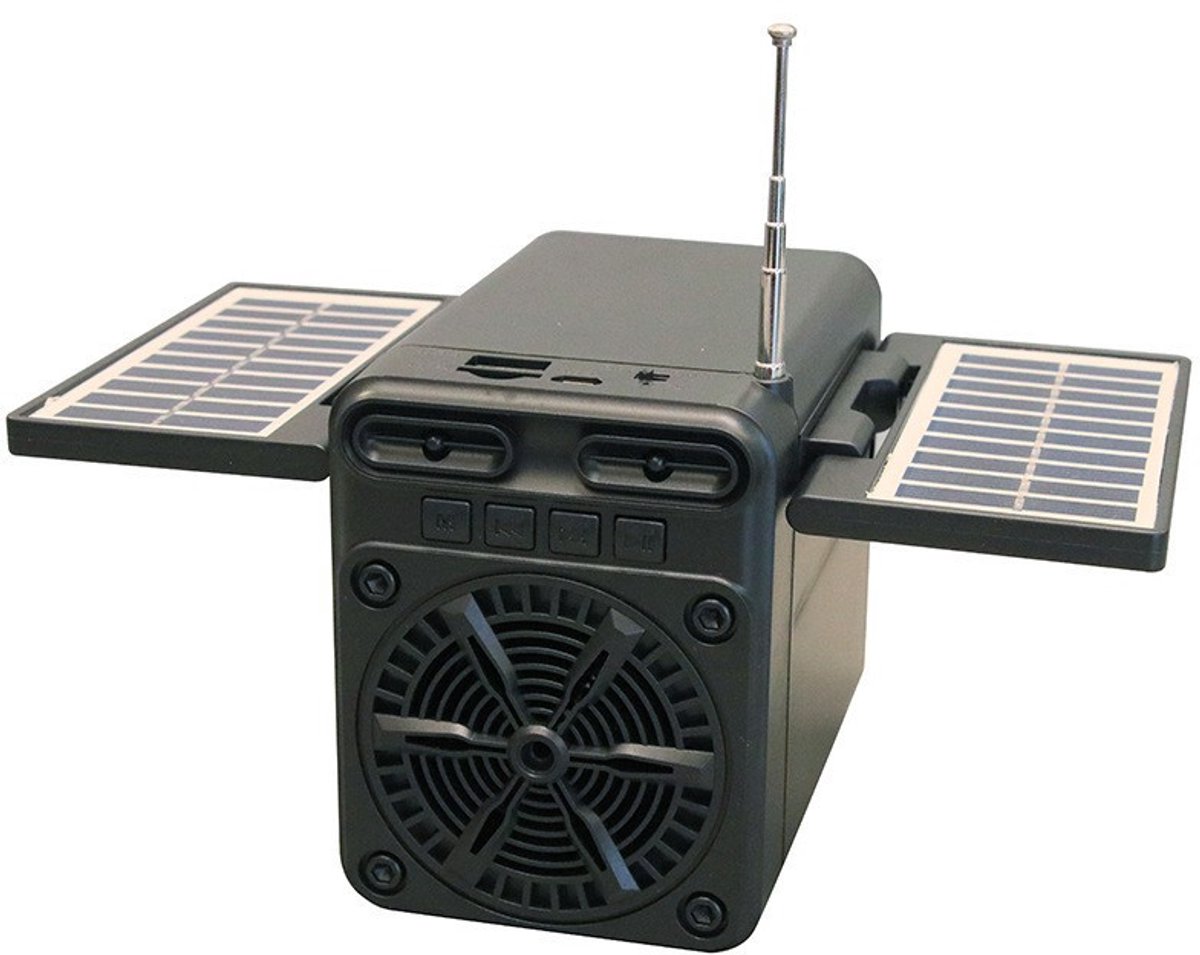 FM 87-108MHz Bluetooth LED-zaklamp met radio op zonne-energie
