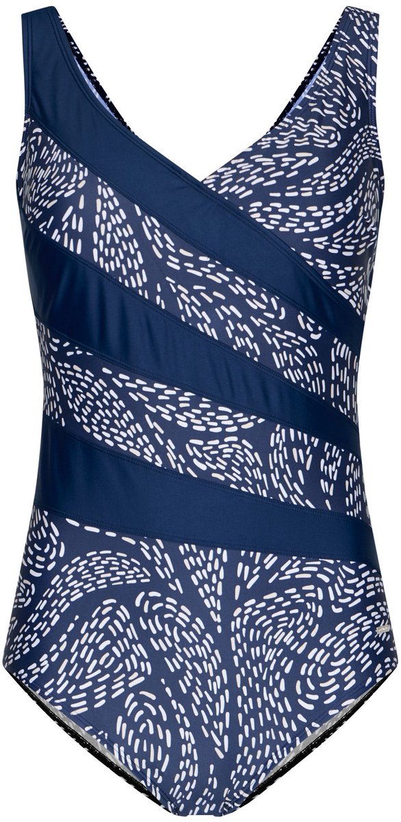 Pastunette Badpak - Oceanic Flow - Blauw/Wit - Corrigerend