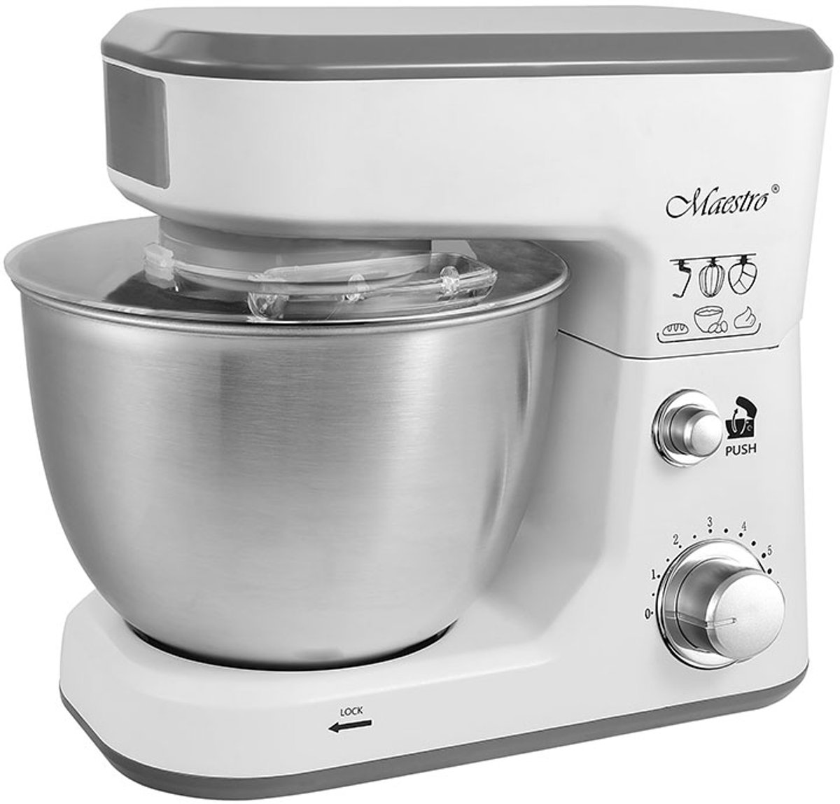 Maestro MR-560 - Keukenmixer - 500W - 6 snelheden - 4L kom