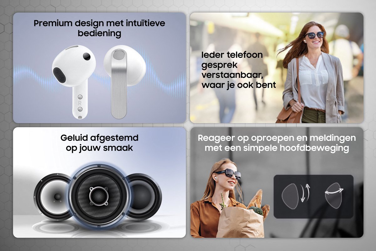 Samsung Galaxy Buds4 - Wit + 1 jaar extra garantie – foto 4
