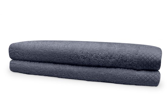 Eleganzzz Handdoeken Set - Set van 2 - Handdoek 60x110cm - 420 gr/m2 - 100% Katoen - dark grey