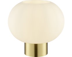 Brilliant Fanny - Tafellamp - E27 max 1x20W - Geborsteld messing/Wit