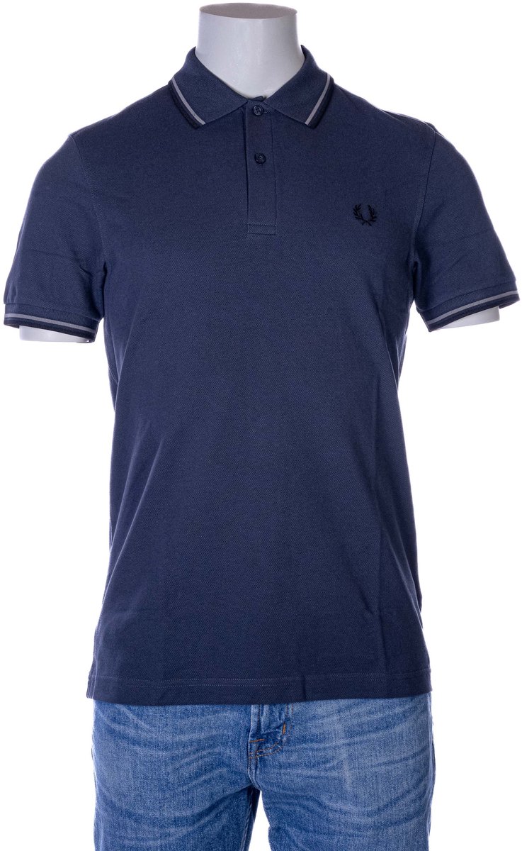 Polo Fredperry Fp Twin Tipped Fred Perry Shirt Fashion Wear Volwassen Blauw