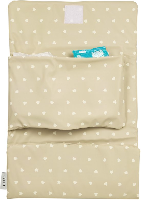 Meyco Baby Sweet Heart Verschoonmat - Sand/Soft Sand van Merkloos — afbeelding 5