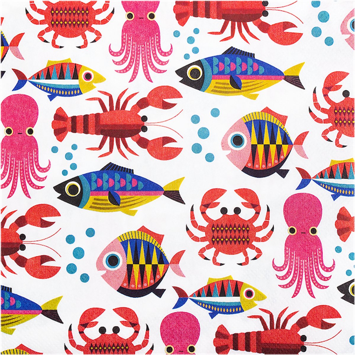 Kitsch Kitchen papieren servetten Sealife
