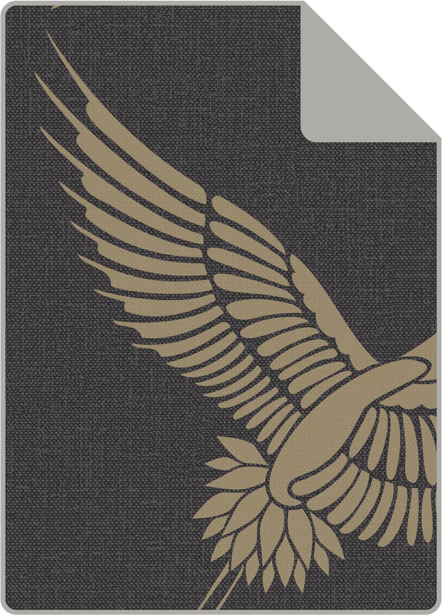 Proefstaal Origin Wallcoverings behang kraanvogels zwart en beige - 26.5 x 21 cm - 347810-S