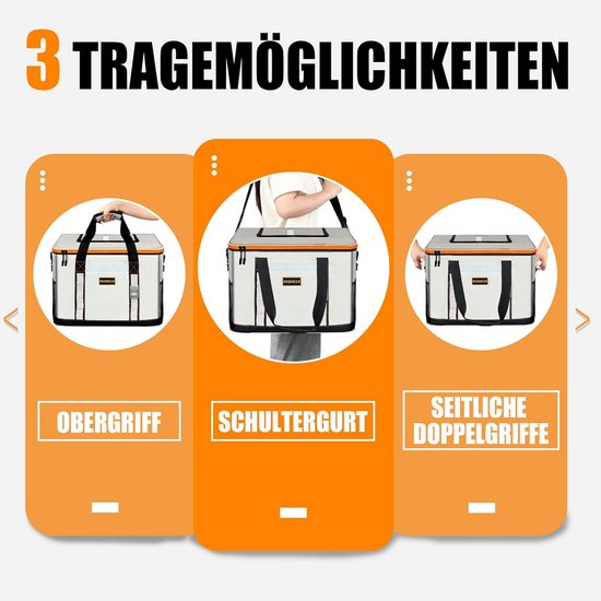 Koeltas 48 liter - XXL opvouwbaar, waterdicht, ideaal voor picknick, kamperen, stranden en uitstapjes van Merkloos — afbeelding 5