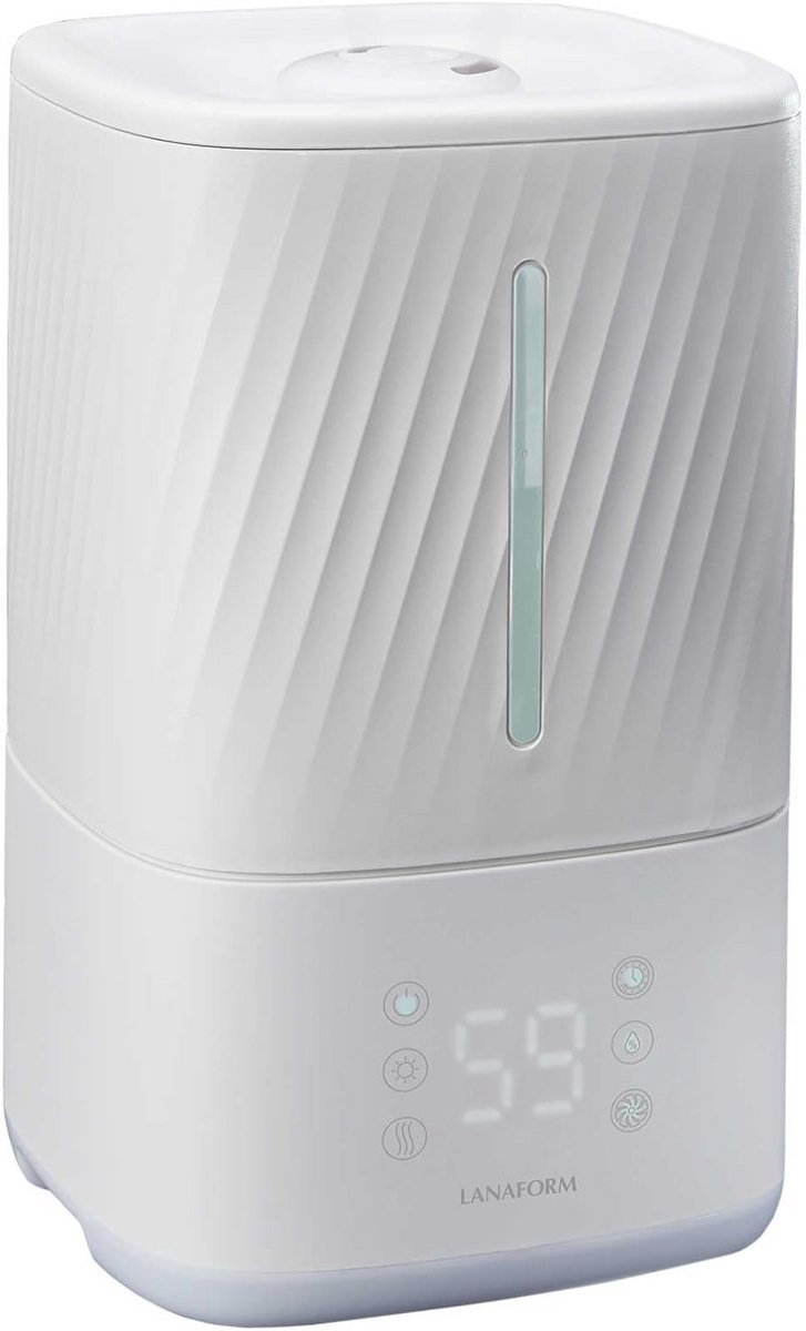 Luchtbevochtiger met Hygrometer en Aroma Diffuser - Warme en Koude Stoom - 4.5 L voor 25 M2