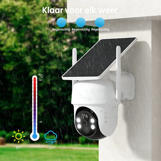 TWUFY Q04 Solocamera - 4MP Draadloze Beveiligingscamera voor Buiten - 360° Dekking - Geïntegreerd Zonnepaneel - AI-Bewegingsdetectie - Bundelvoordeel - 2 Stuks van Merkloos — afbeelding 2