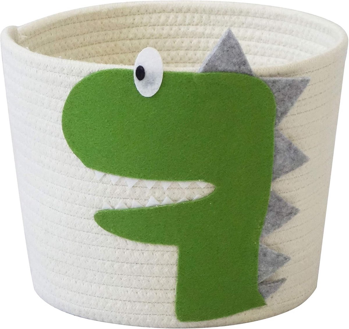 Speelgoedmand met Dinosaurus - Katoenen Touw Opbergmand voor Babykamer Organisatie