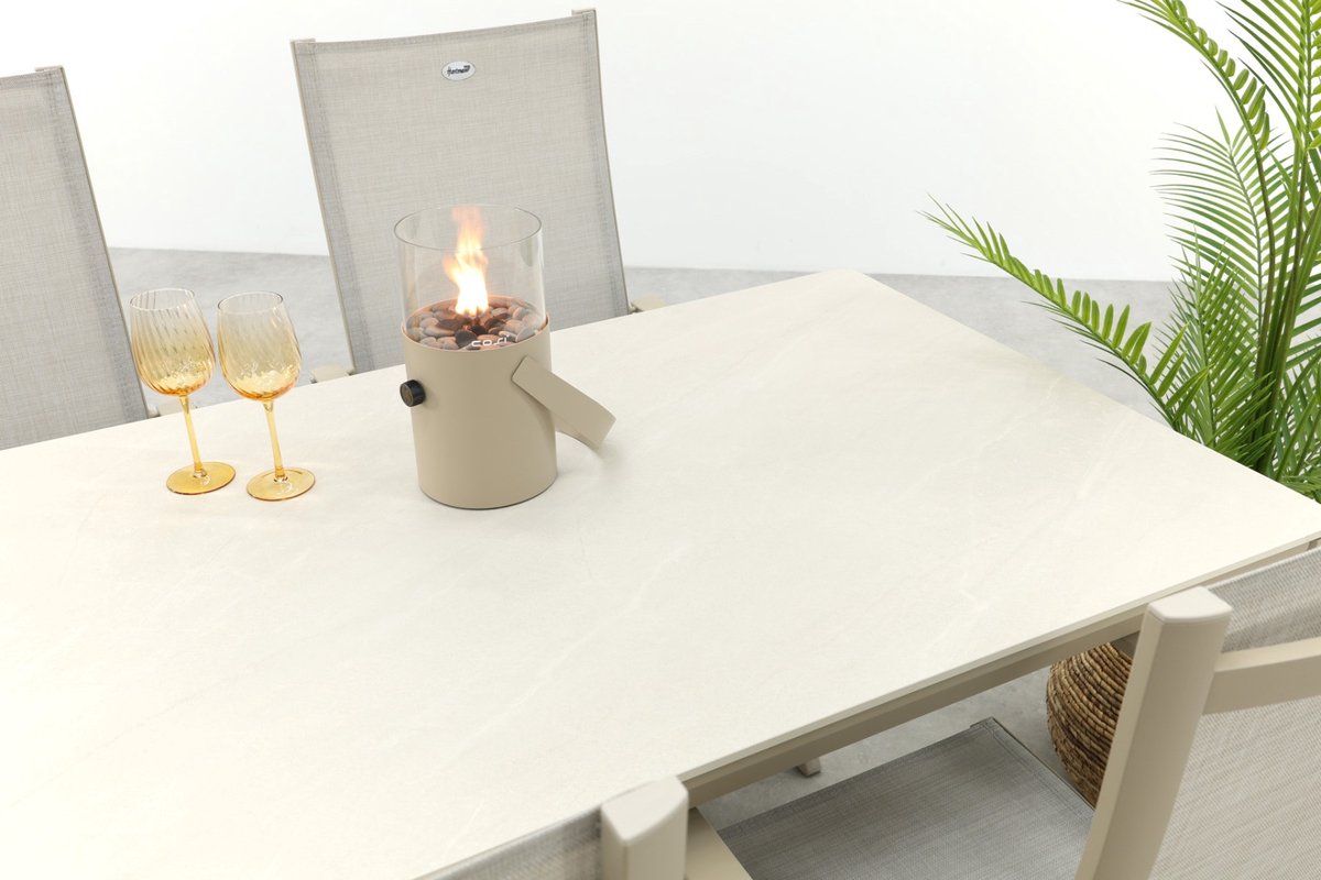 Hartman Napoli/Kyra verstelbare tuinset voor 4 personen 180x90 cm. - Latte – foto 7