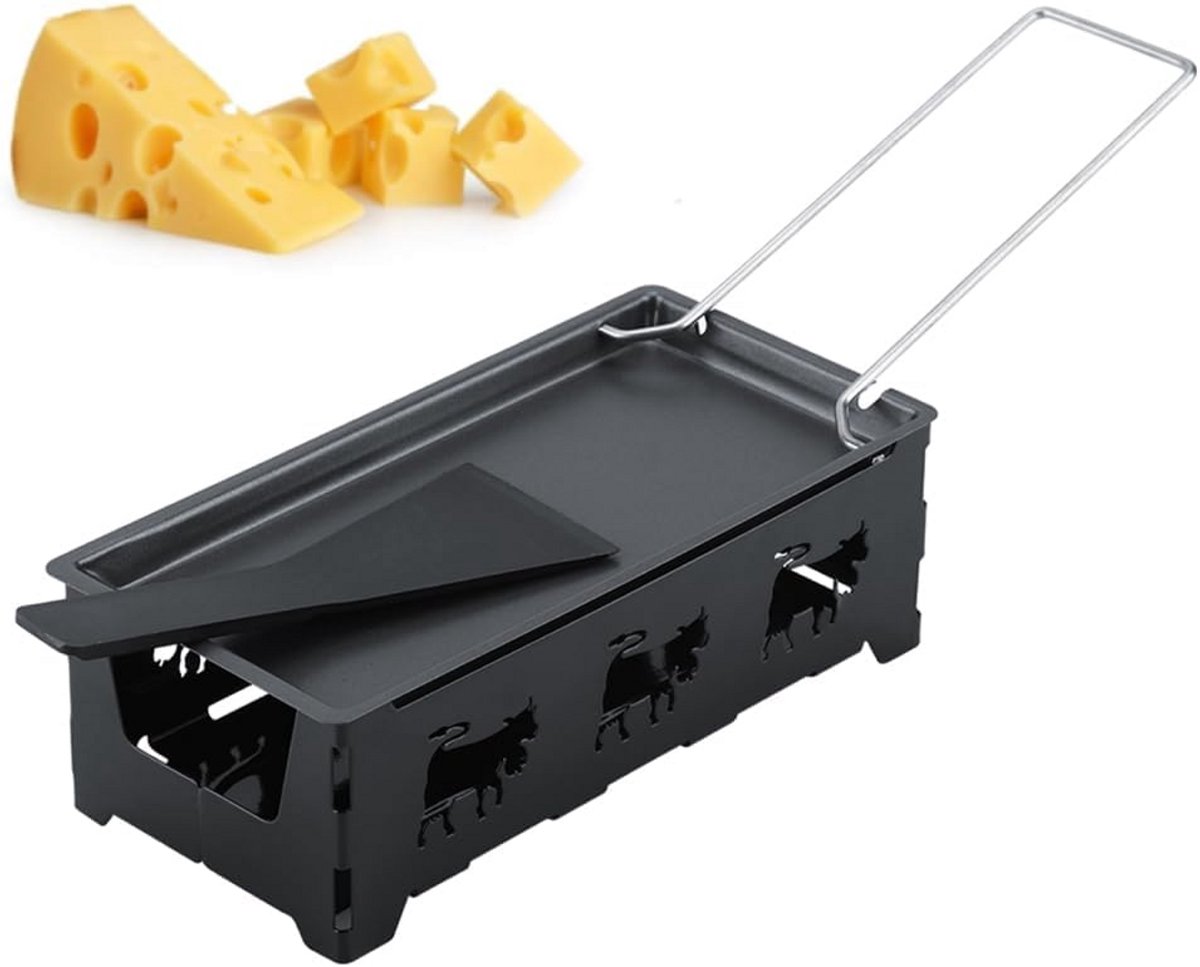 Draagbare Mini Kaasgrillset met Antiaanbaklaag en Spatel voor Thuisgebruik