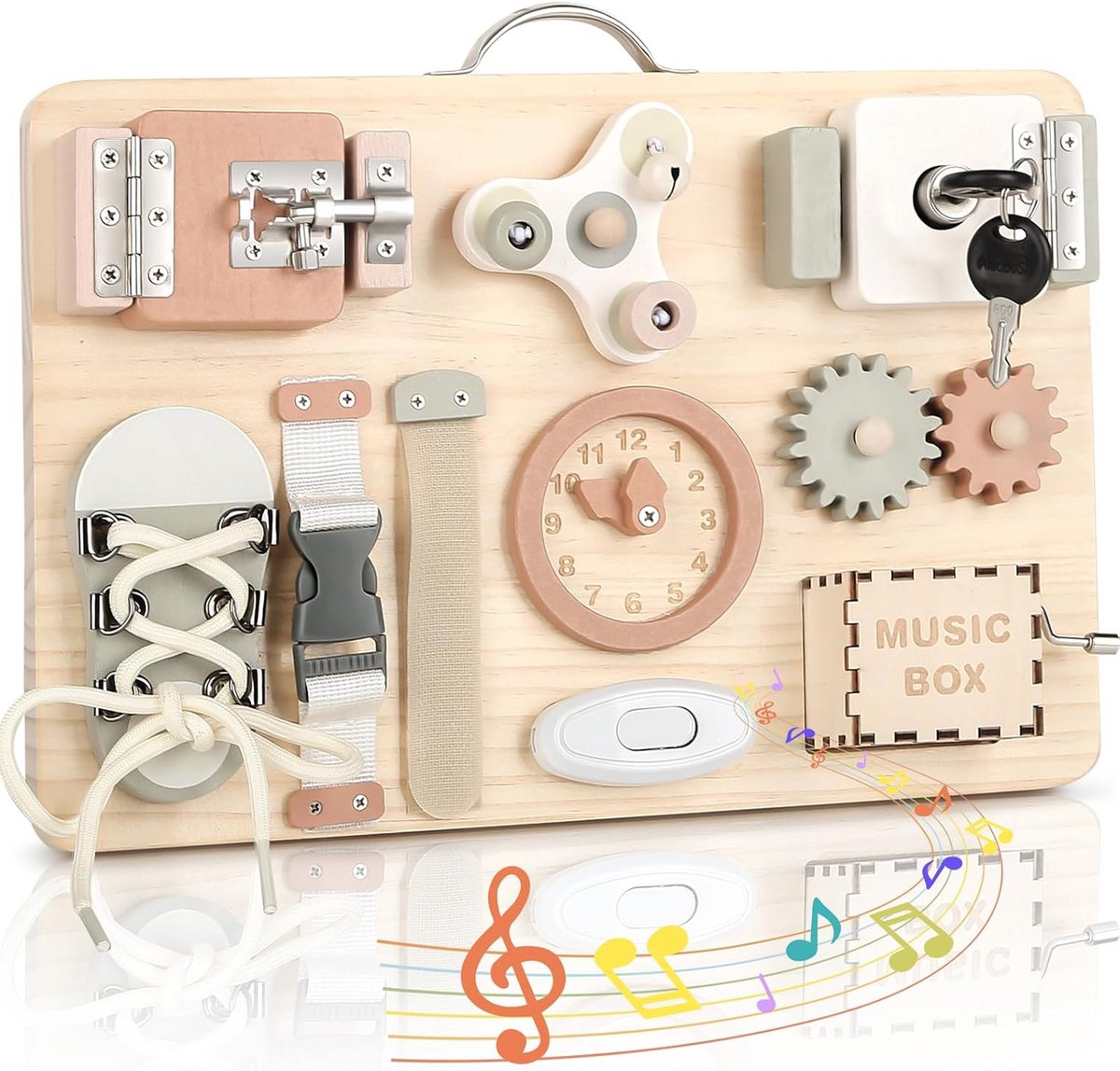 Montessori Busy Board - Motoriekbord Activiteiten Speelgoed voor Kinderen