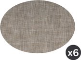 ZICZAC - Set de table PURUS - SET/6 - antibactérien - Ovale, sable