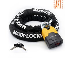 Maxx-Locks Ohura ART 4 Motorslot / Scooterslot - Kettingslot met 12 mm Dikke Schakels - Art Gekeurd Slot voor Motor en Scooter & Brommer - 150 cm