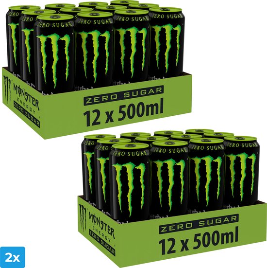 2x Monster Energy Regular Zero Sugar (12 x 500ml)