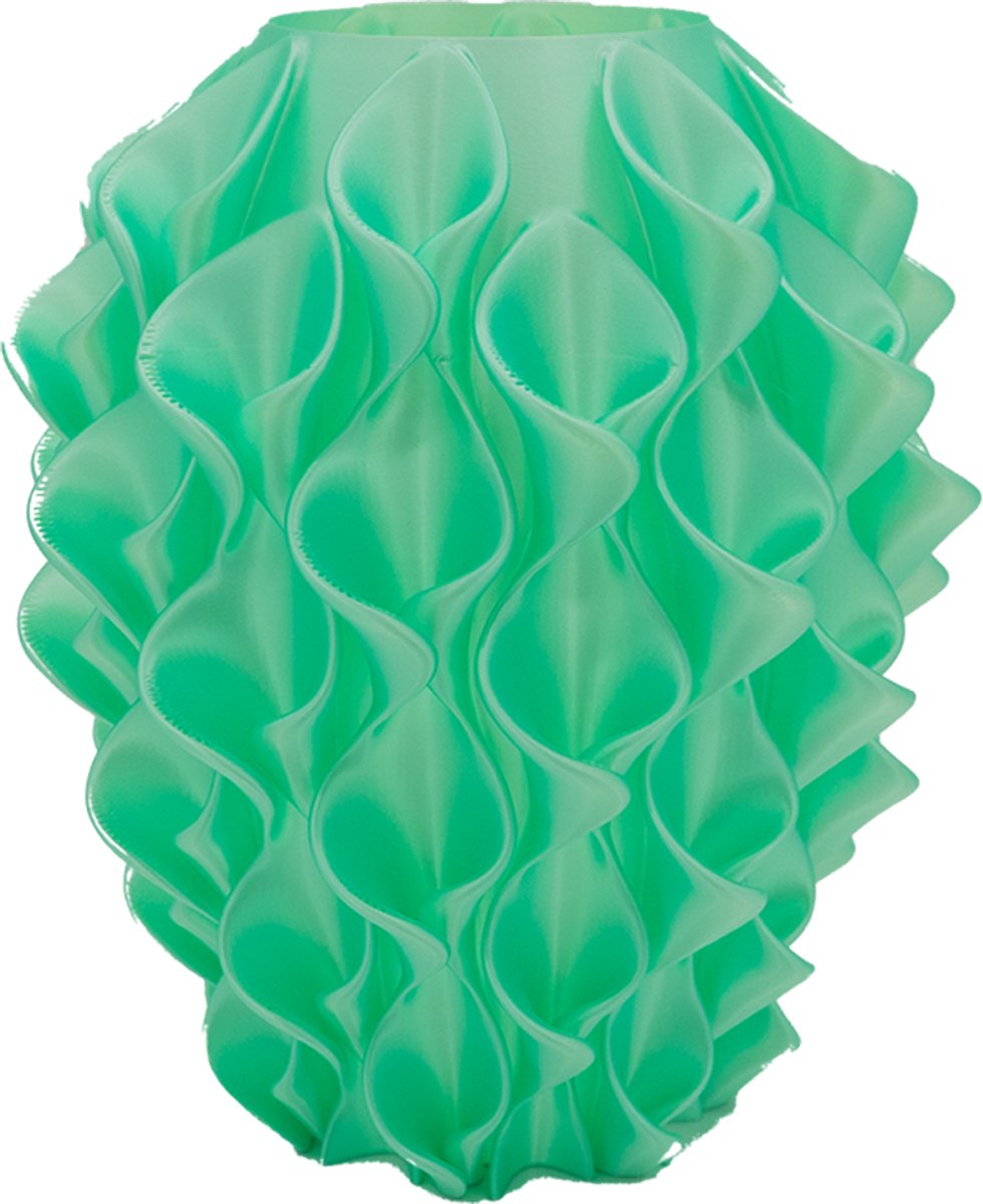 Lovora Bluma moderne vaas - Decoratieve vaas - Mint - 3d geprinte vaas – geschikt voor droogbloemen - 34CM